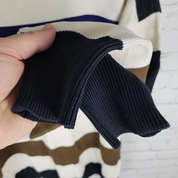 ESCADA by MARGARETHA LEY | vintage striped nautical knit cotton crewneck sweater - Picture 4 of 10